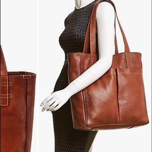 FRYE Mindy leather pocket tote